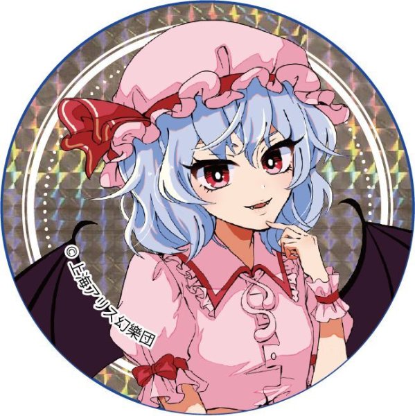 画像1: 「東方Project」  ホログラム缶バッジ　(レミリア・スカーレット) (1)