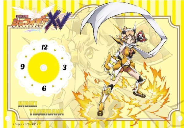 画像1: シンフォギアXV　アクリル置時計　立花響 (1)